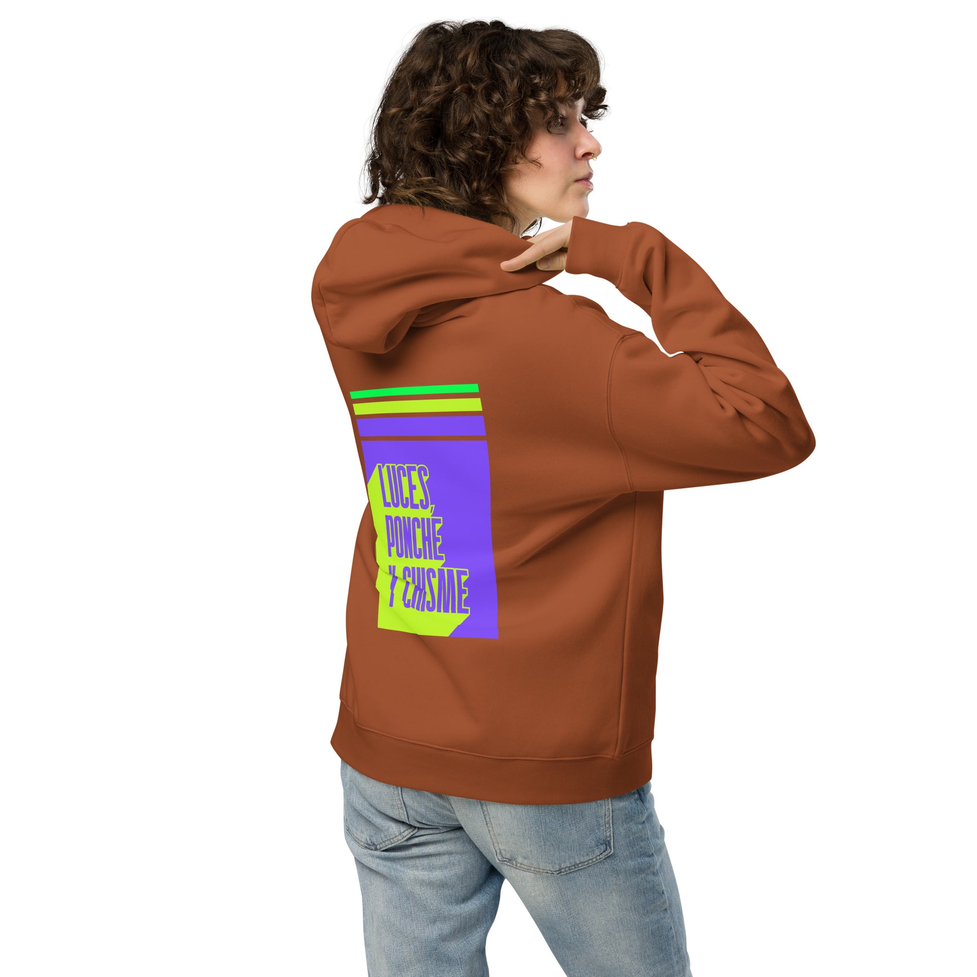 Luces, Ponche y Chisme - Unisex Oversized Hoodie