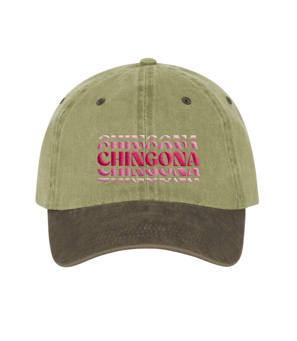 Chingona - Gorra Deslavada Bicolor