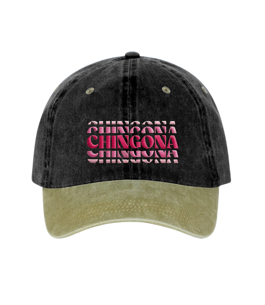 Chingona - Gorra Deslavada Bicolor
