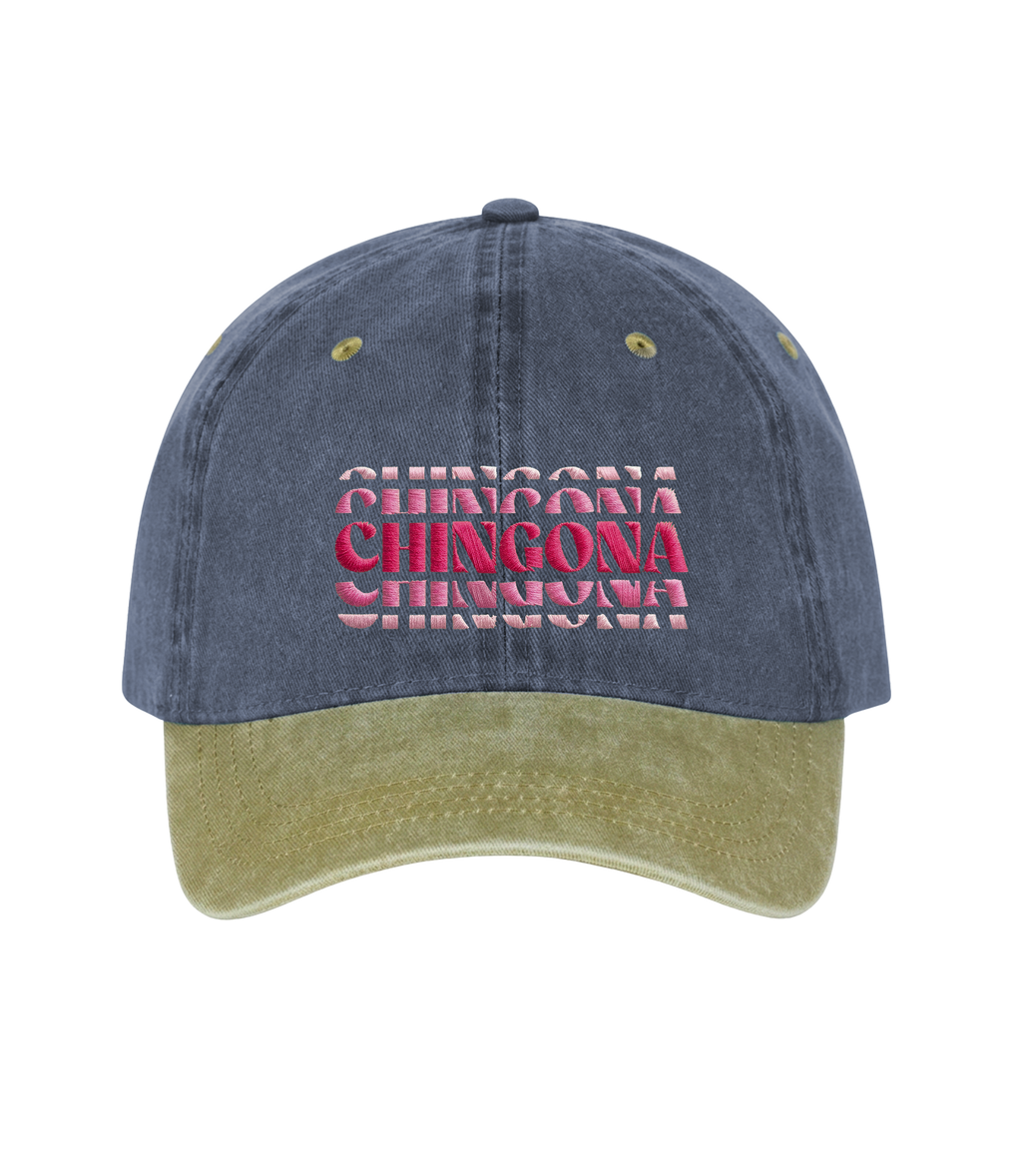Chingona - Gorra Deslavada Bicolor