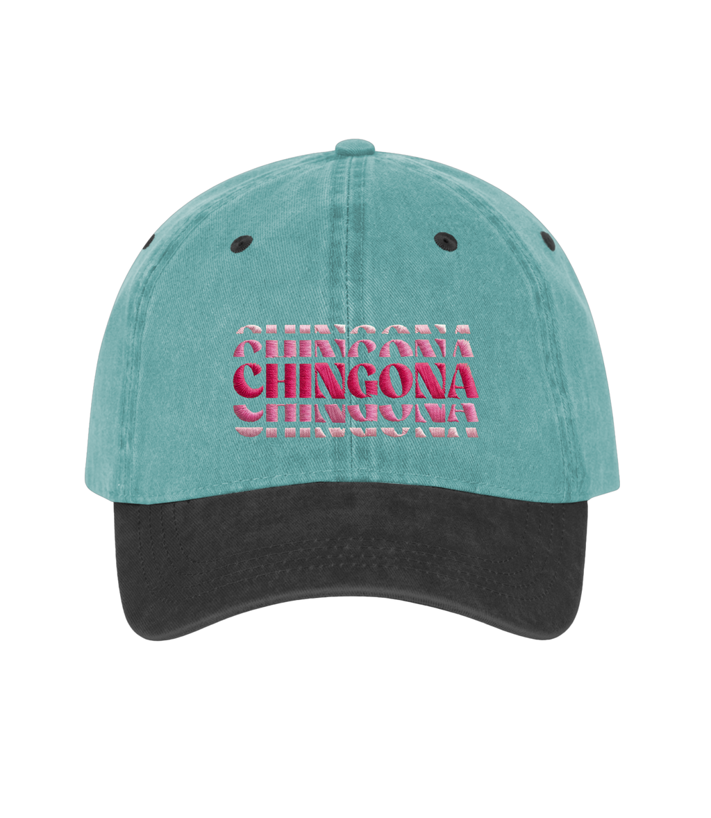 Chingona - Gorra Deslavada Bicolor