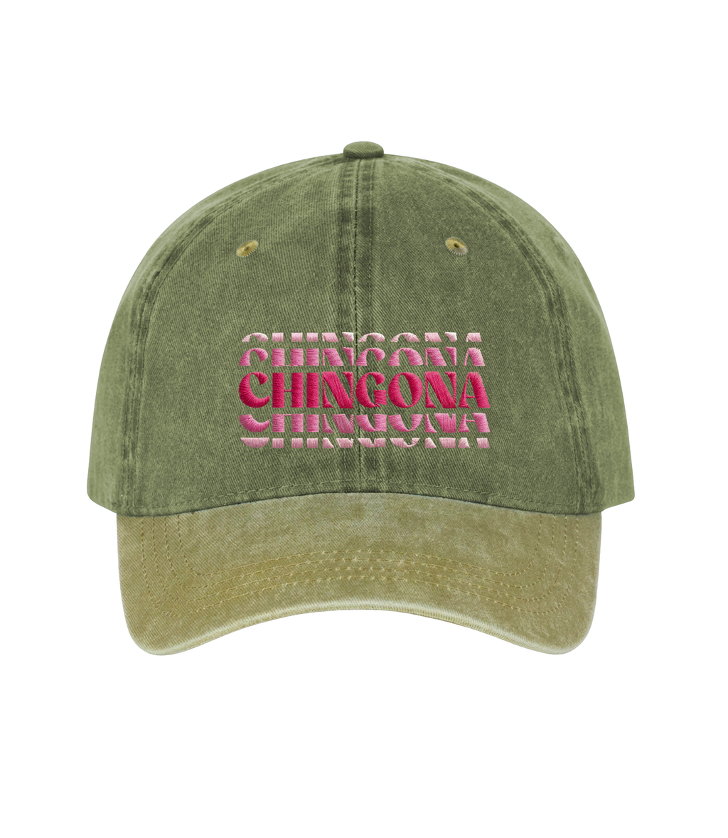 Chingona - Gorra Deslavada Bicolor