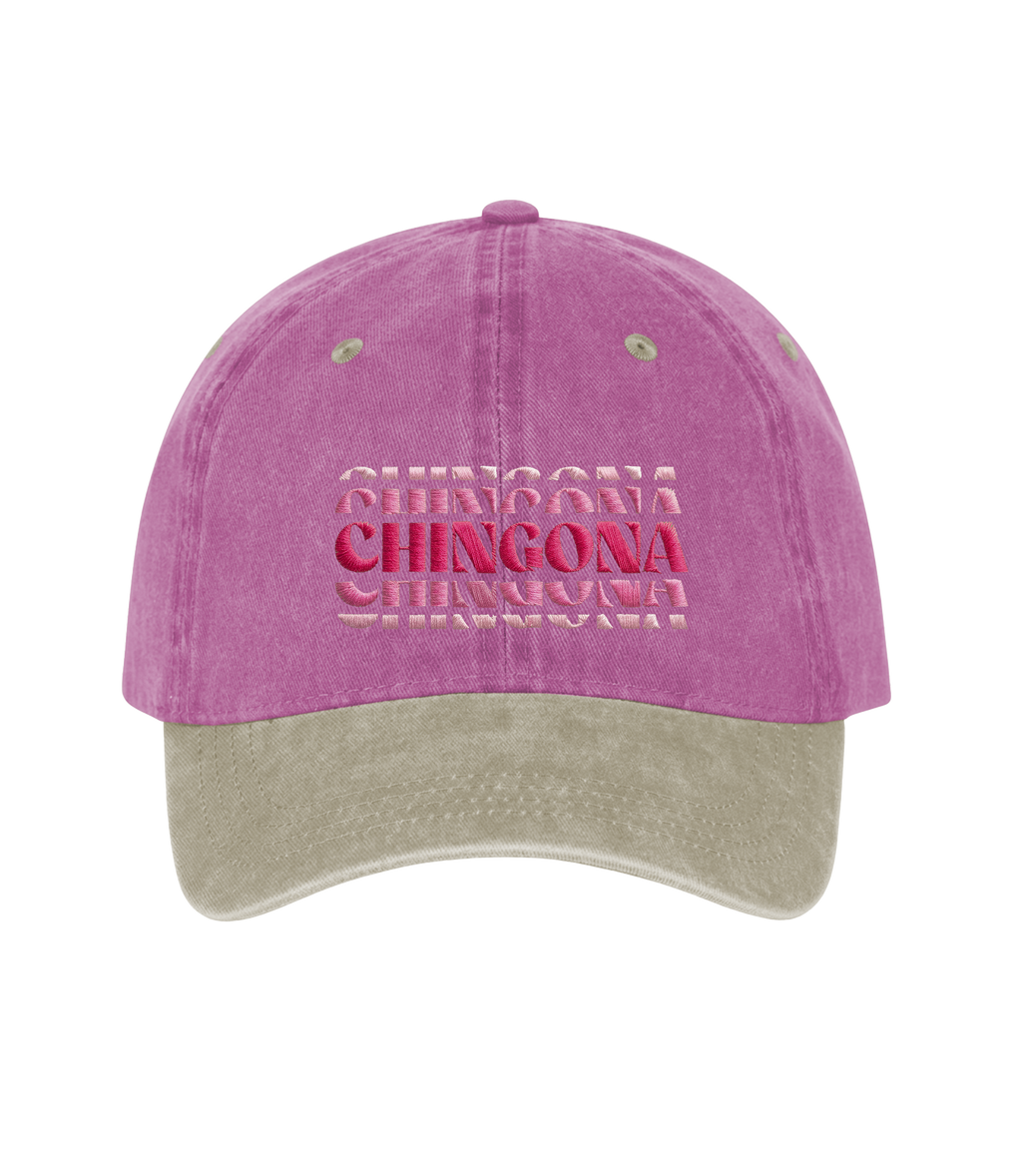 Chingona - Gorra Deslavada Bicolor