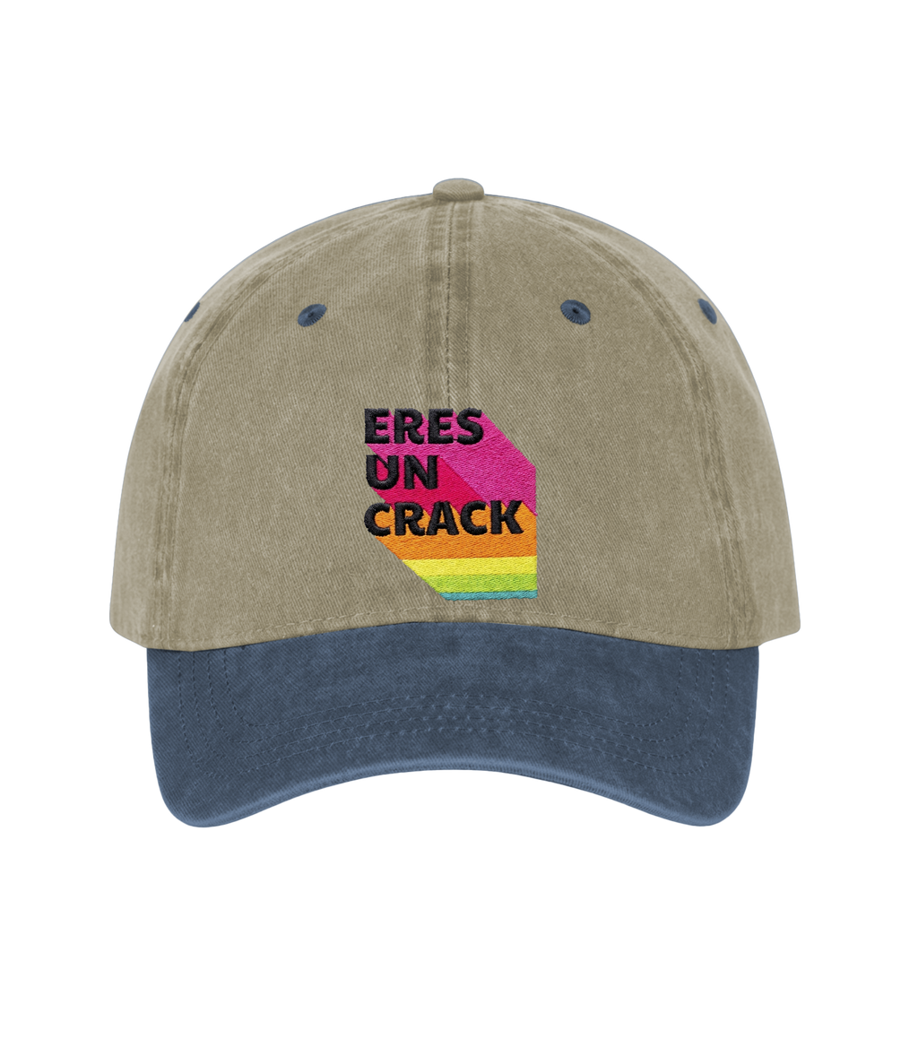 Eres un Crack - Two-Tone Vintage Washed Cotton Cap