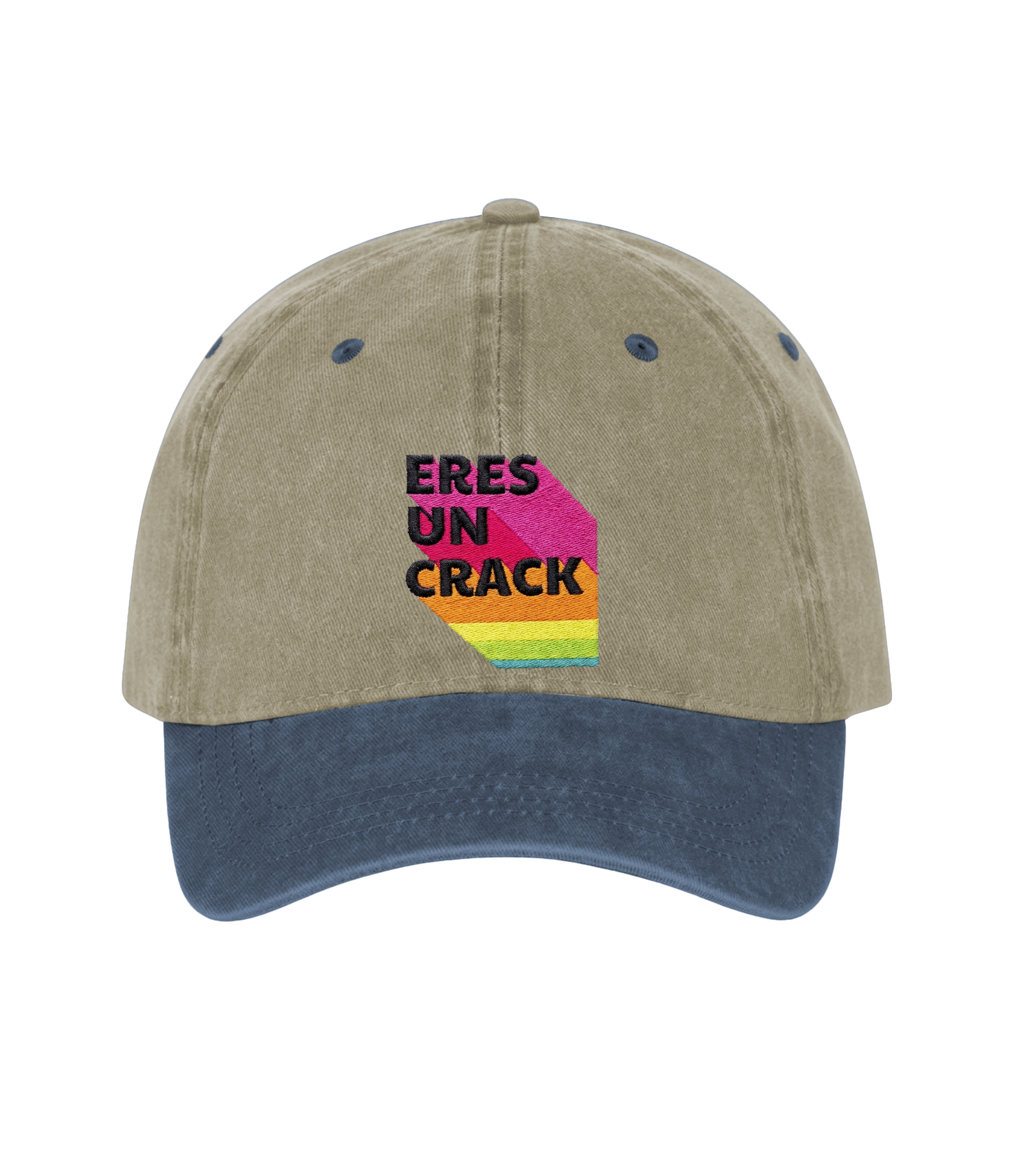 Eres un Crack - Two-Tone Vintage Washed Cotton Cap