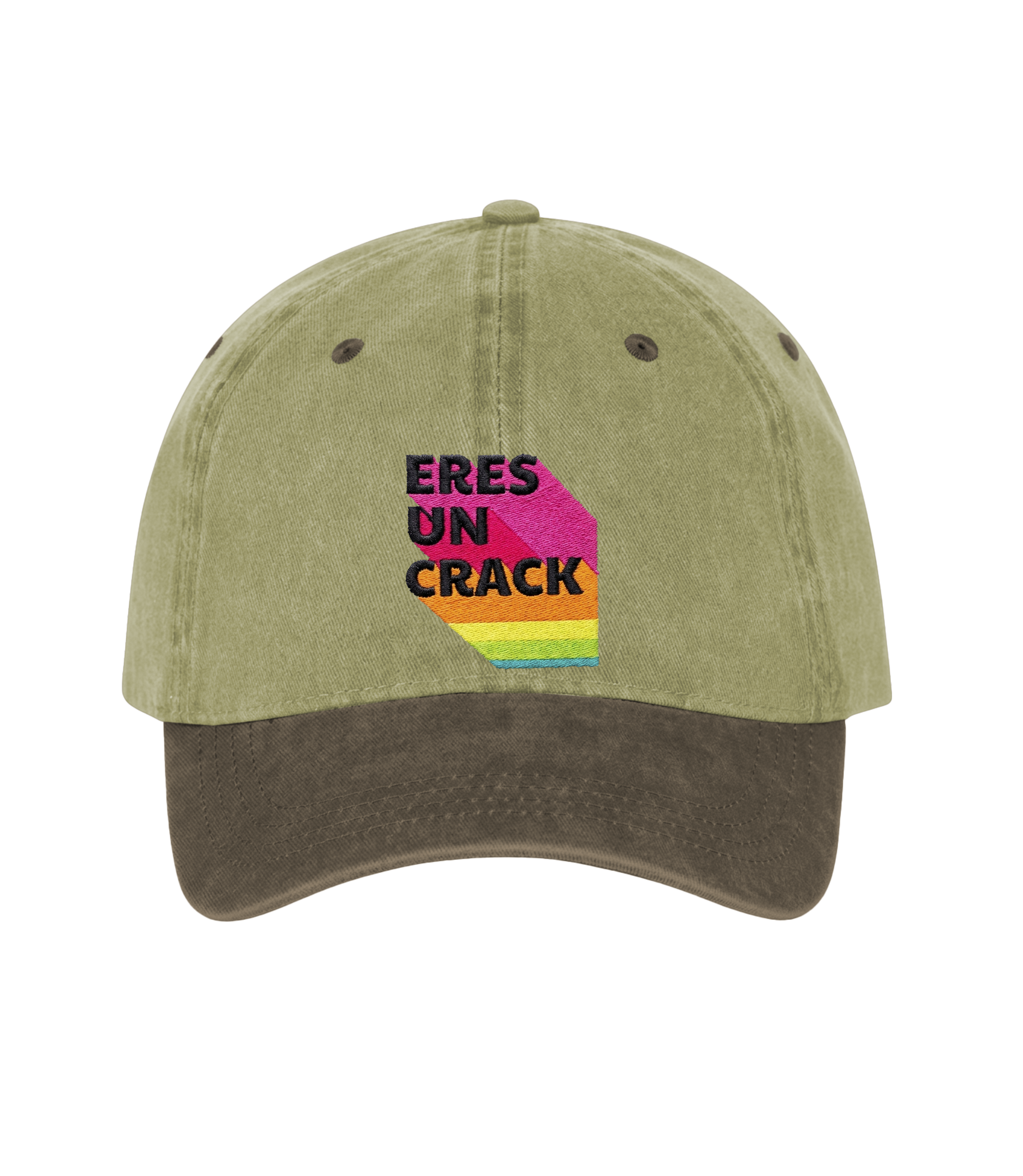 Eres un Crack - Two-Tone Vintage Washed Cotton Cap