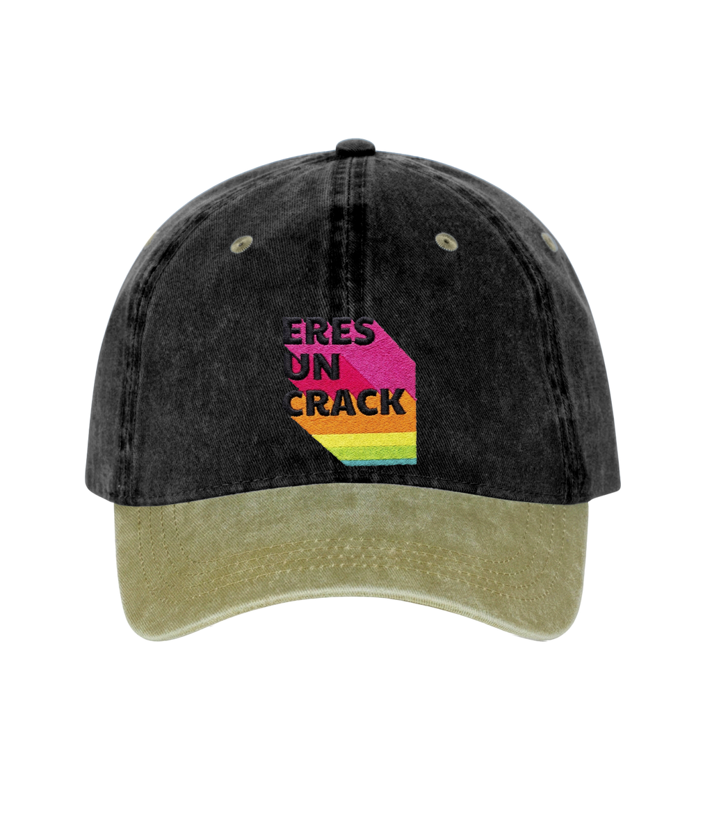 Eres un Crack - Two-Tone Vintage Washed Cotton Cap