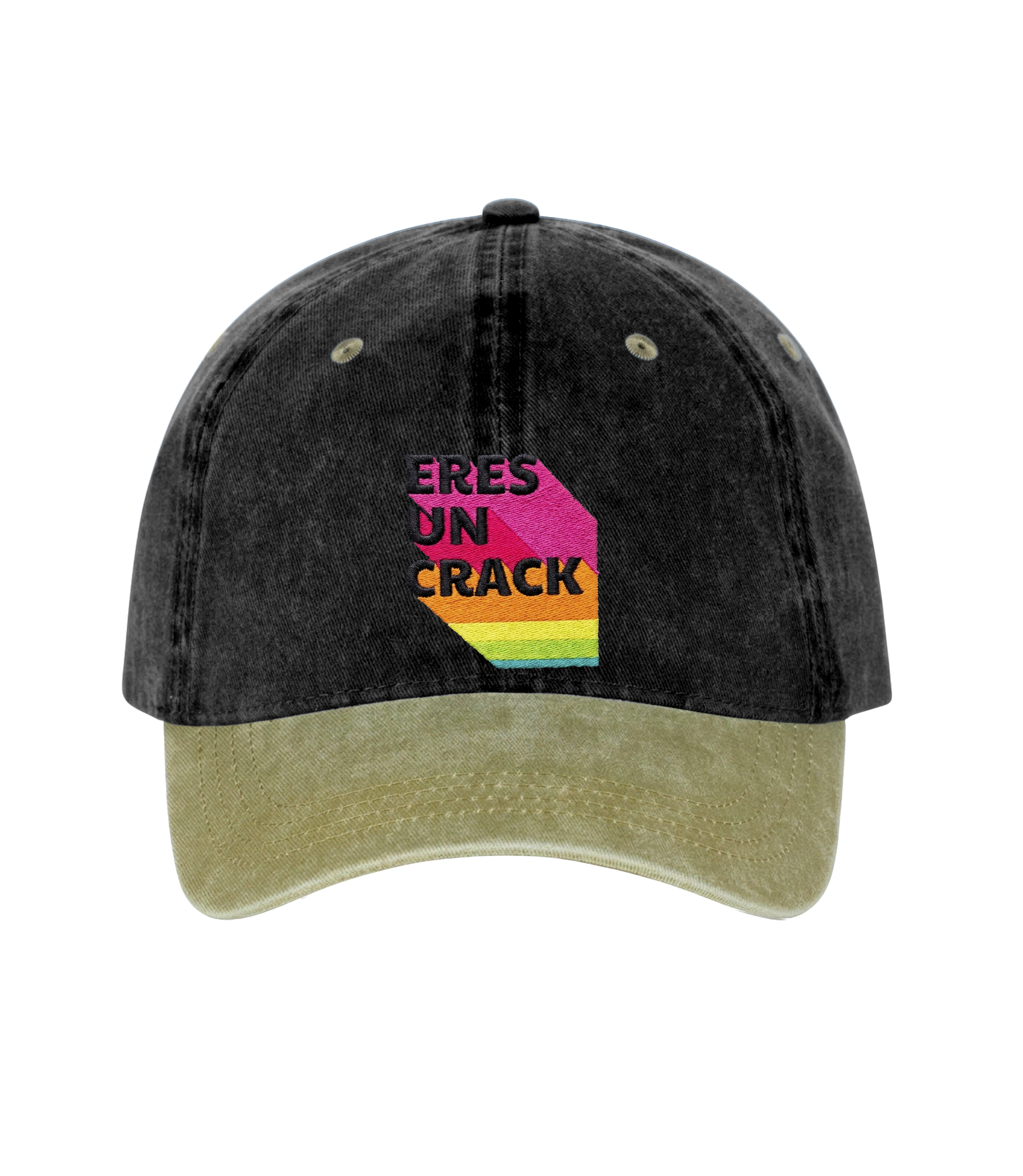 Eres un Crack - Two-Tone Vintage Washed Cotton Cap