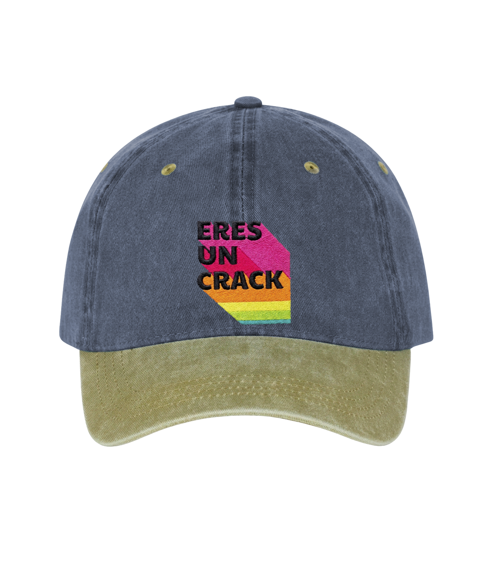 Eres un Crack - Two-Tone Vintage Washed Cotton Cap