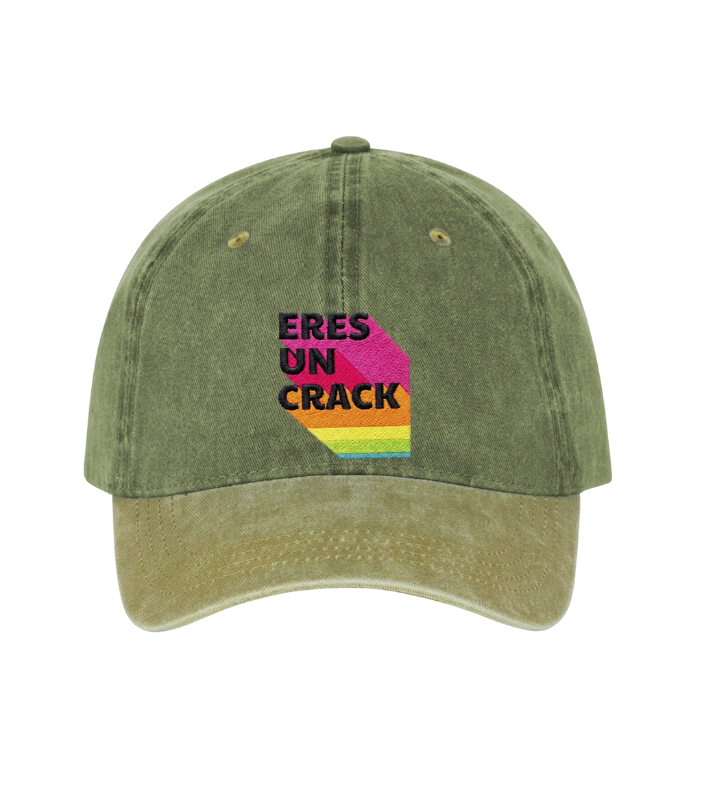 Eres un Crack - Two-Tone Vintage Washed Cotton Cap