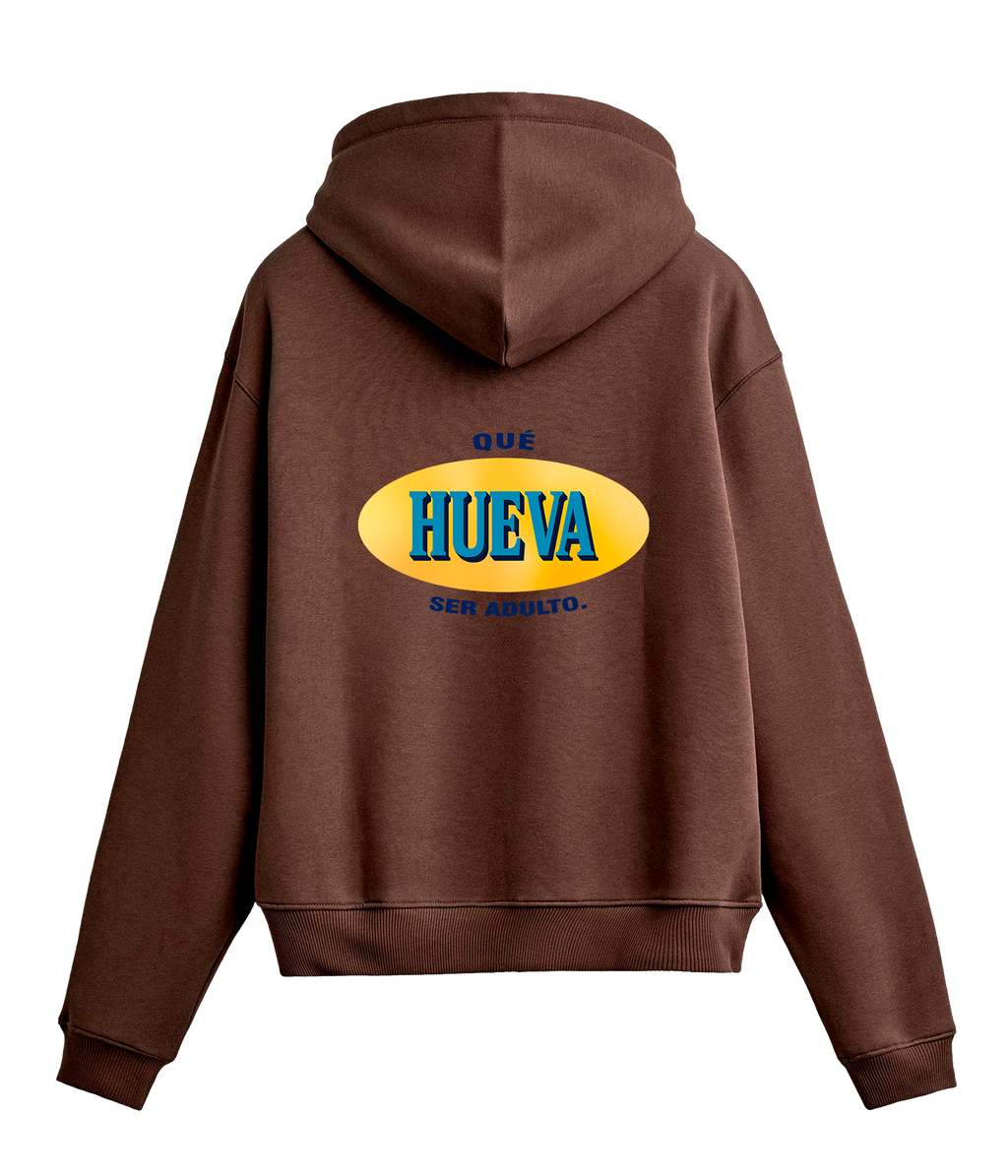 qué HUEVA ser adulto - Sudadera con Capucha