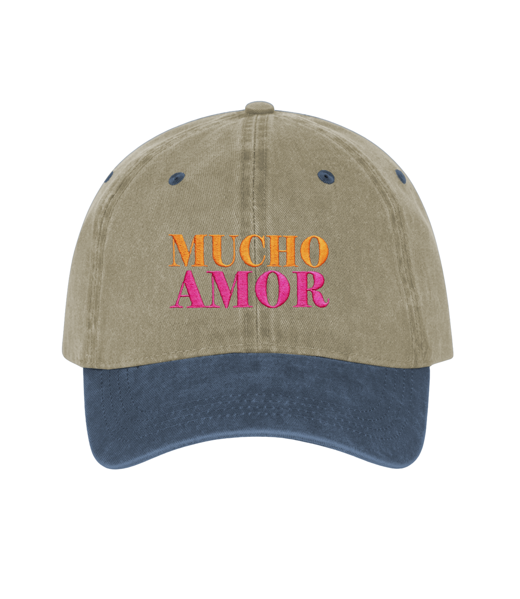 Mucho Amor - Two-Tone Vintage Washed Cotton Cap