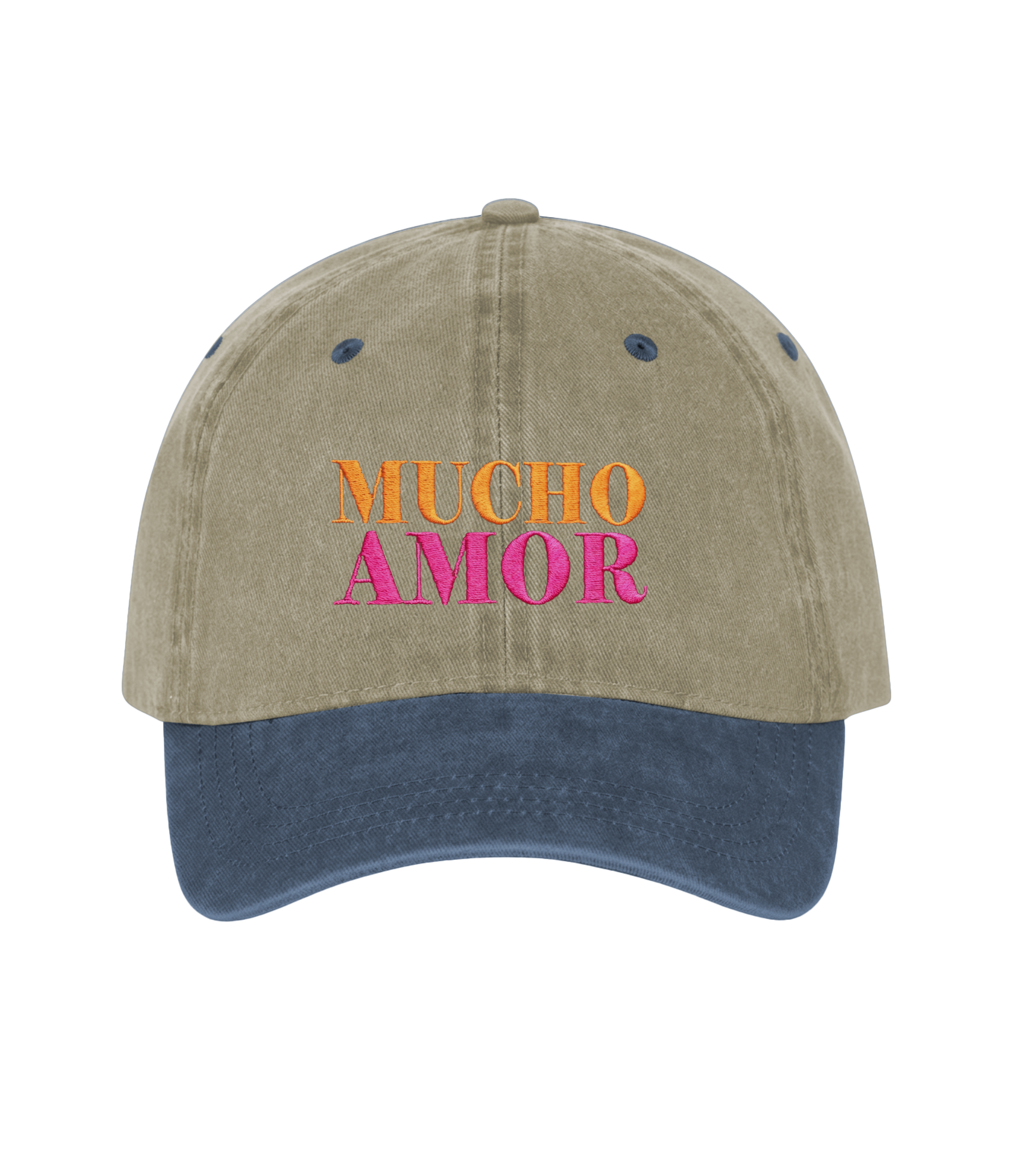 Mucho Amor - Two-Tone Vintage Washed Cotton Cap