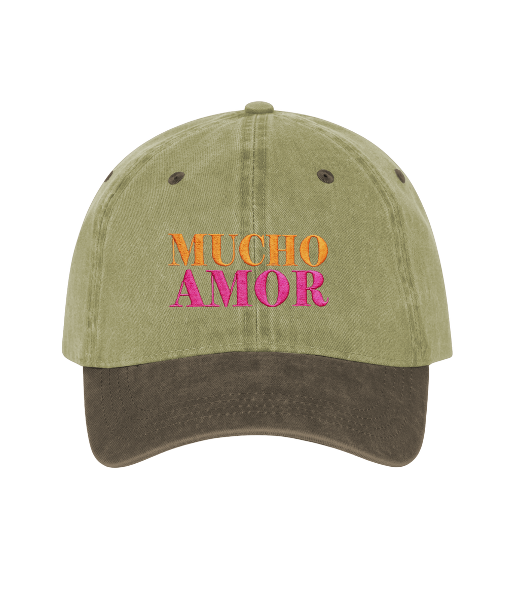 Mucho Amor - Two-Tone Vintage Washed Cotton Cap
