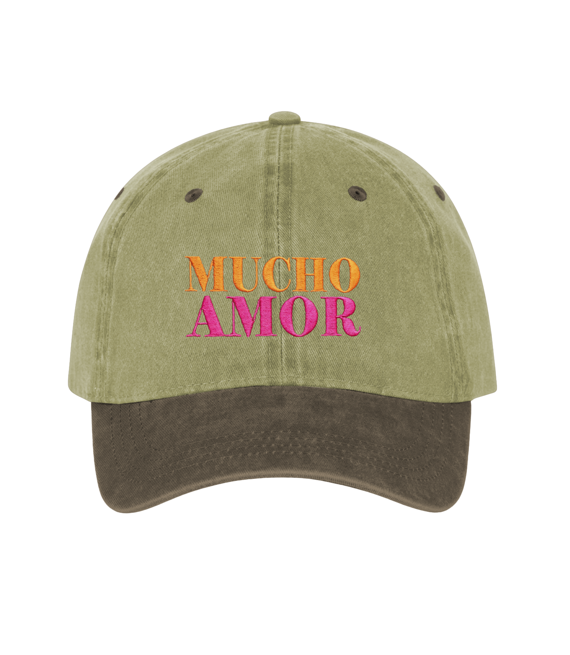 Mucho Amor - Two-Tone Vintage Washed Cotton Cap