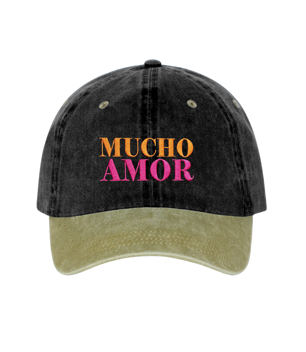 Mucho Amor - Two-Tone Vintage Washed Cotton Cap
