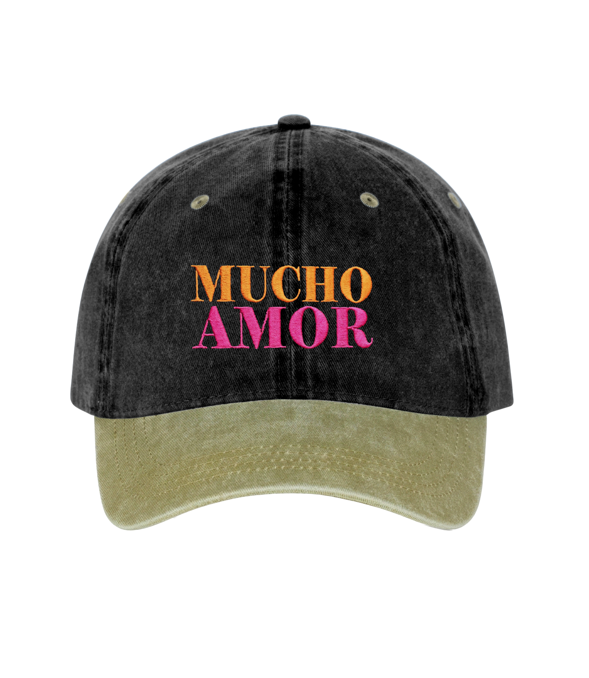 Mucho Amor - Two-Tone Vintage Washed Cotton Cap