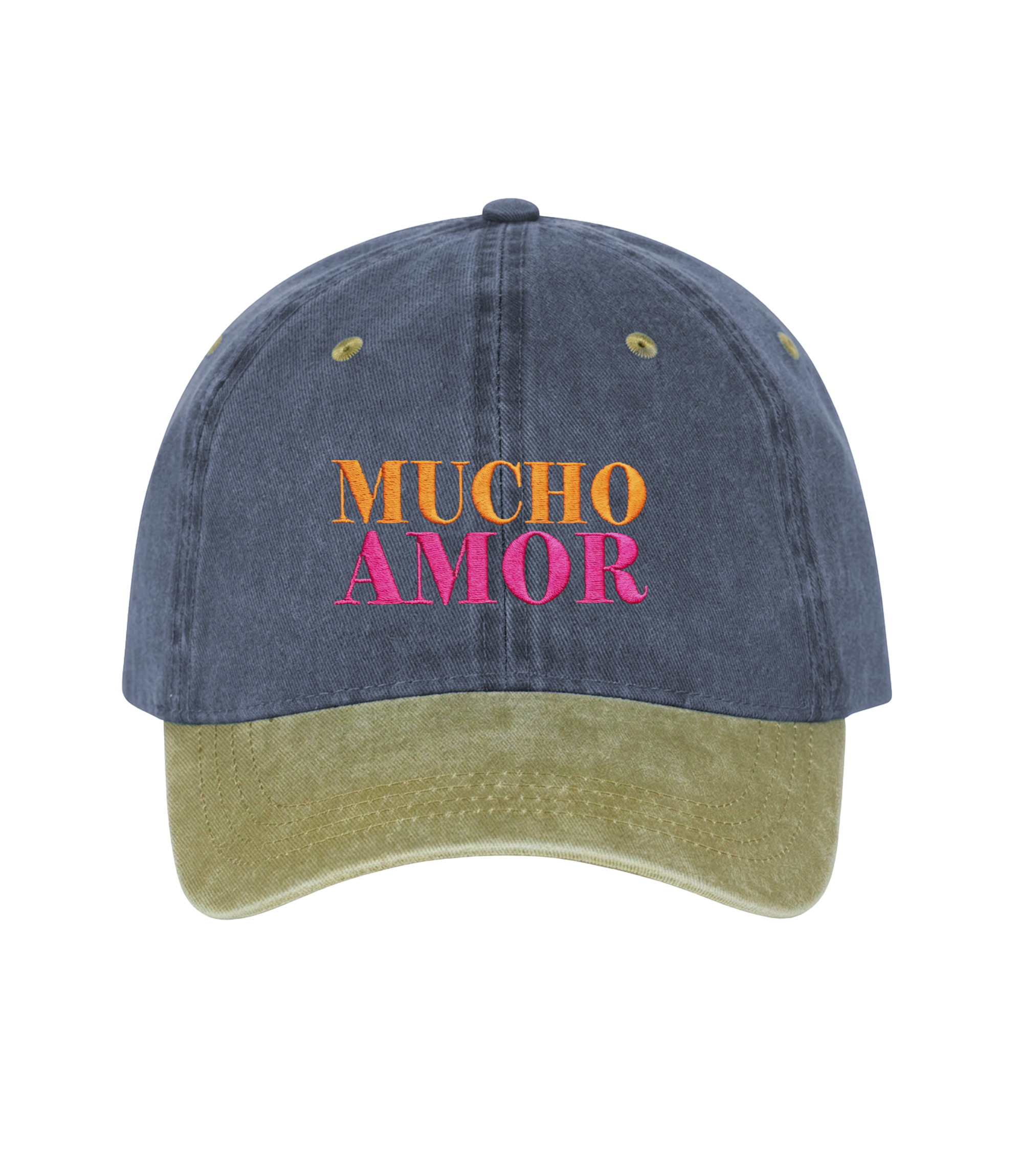 Mucho Amor - Two-Tone Vintage Washed Cotton Cap