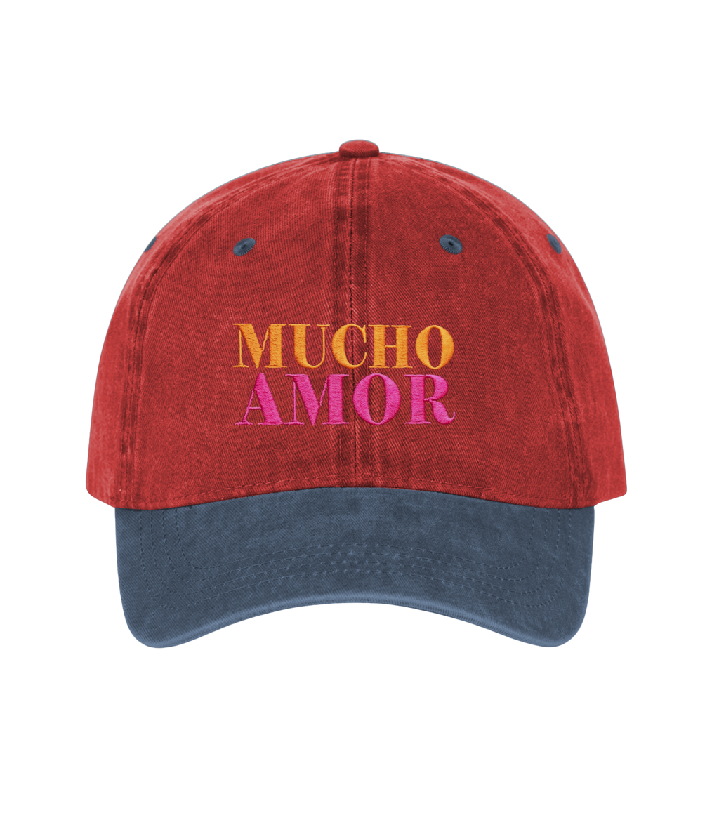 Mucho Amor - Two-Tone Vintage Washed Cotton Cap