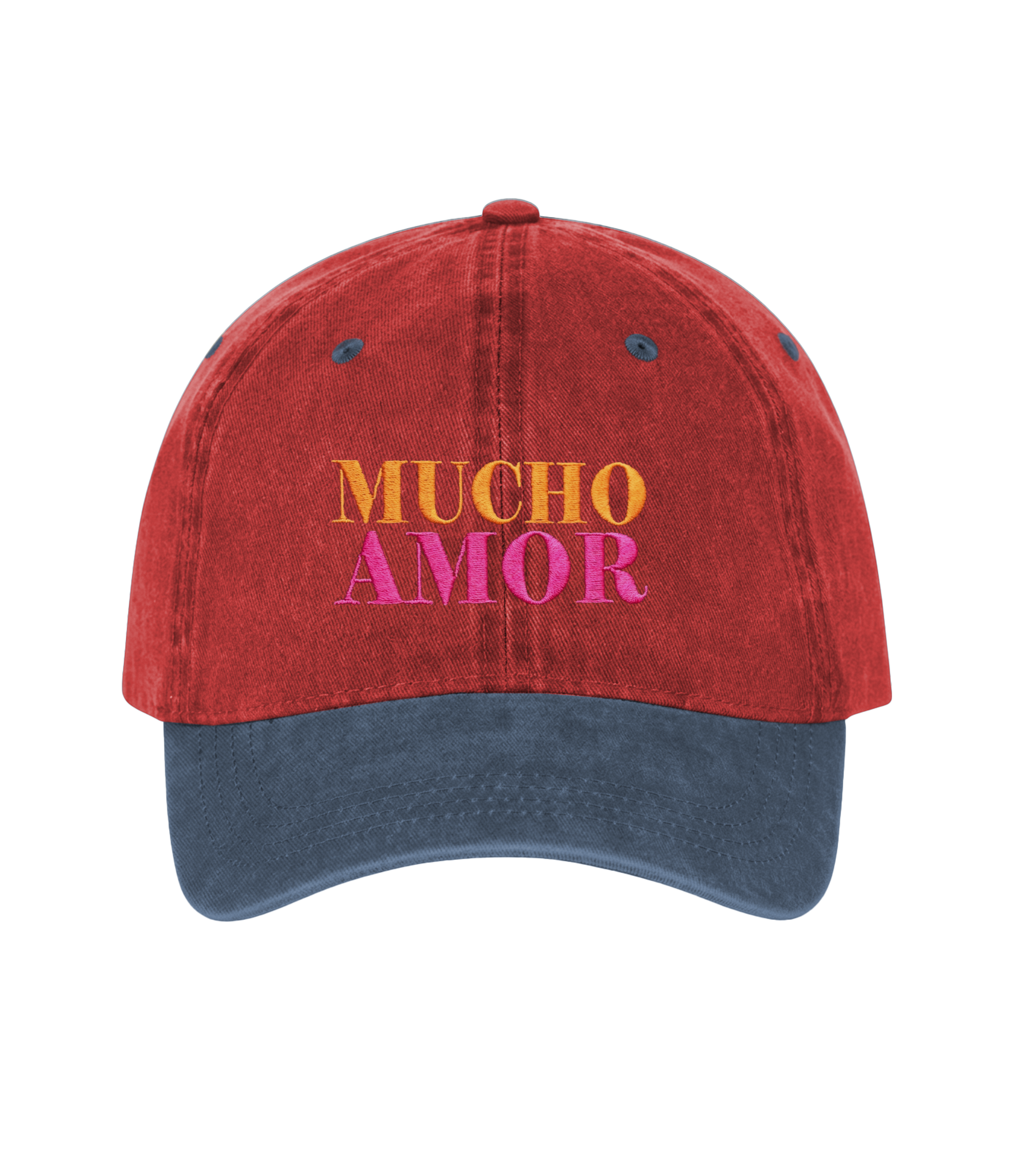 Mucho Amor - Two-Tone Vintage Washed Cotton Cap