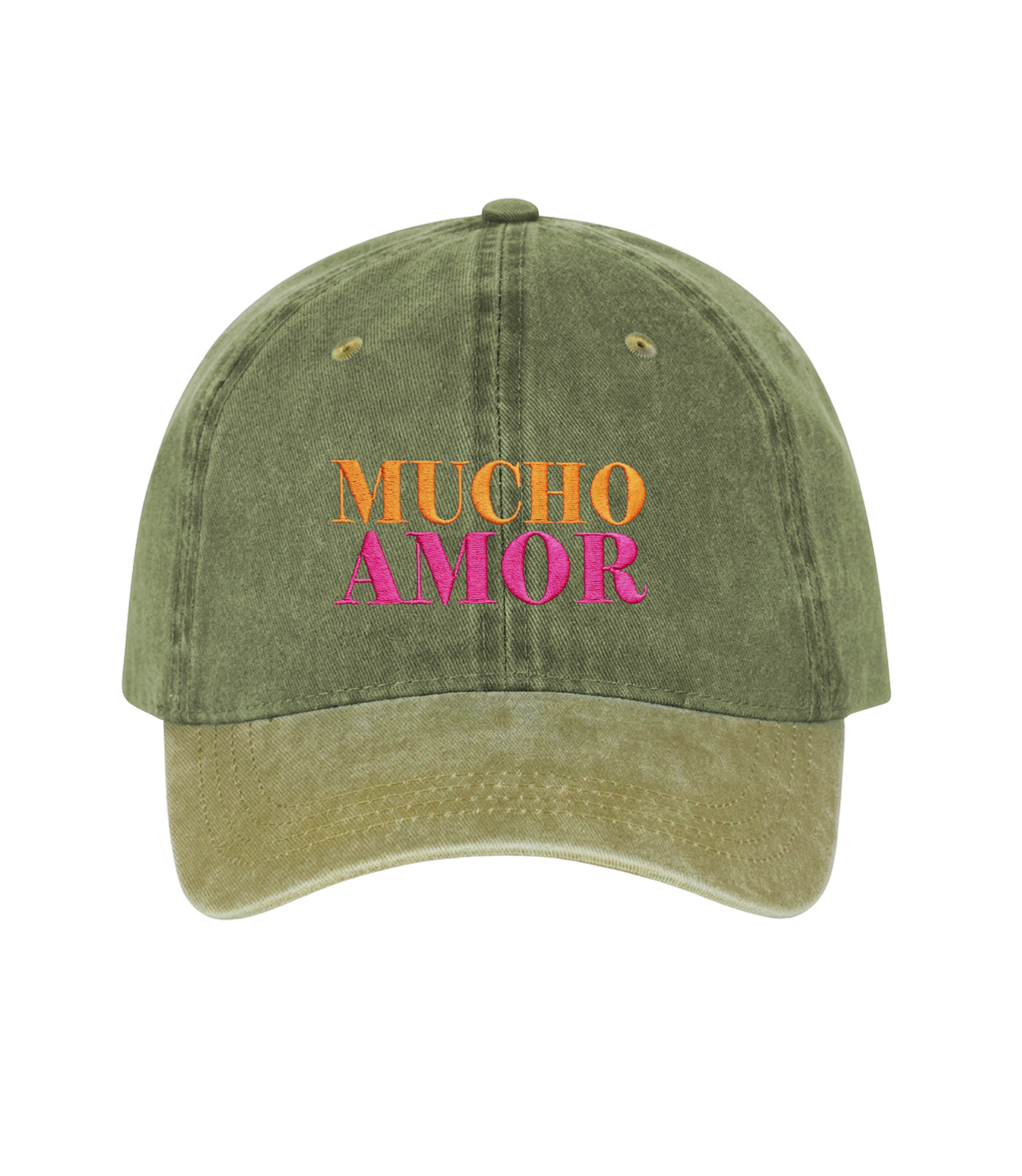 Mucho Amor - Two-Tone Vintage Washed Cotton Cap
