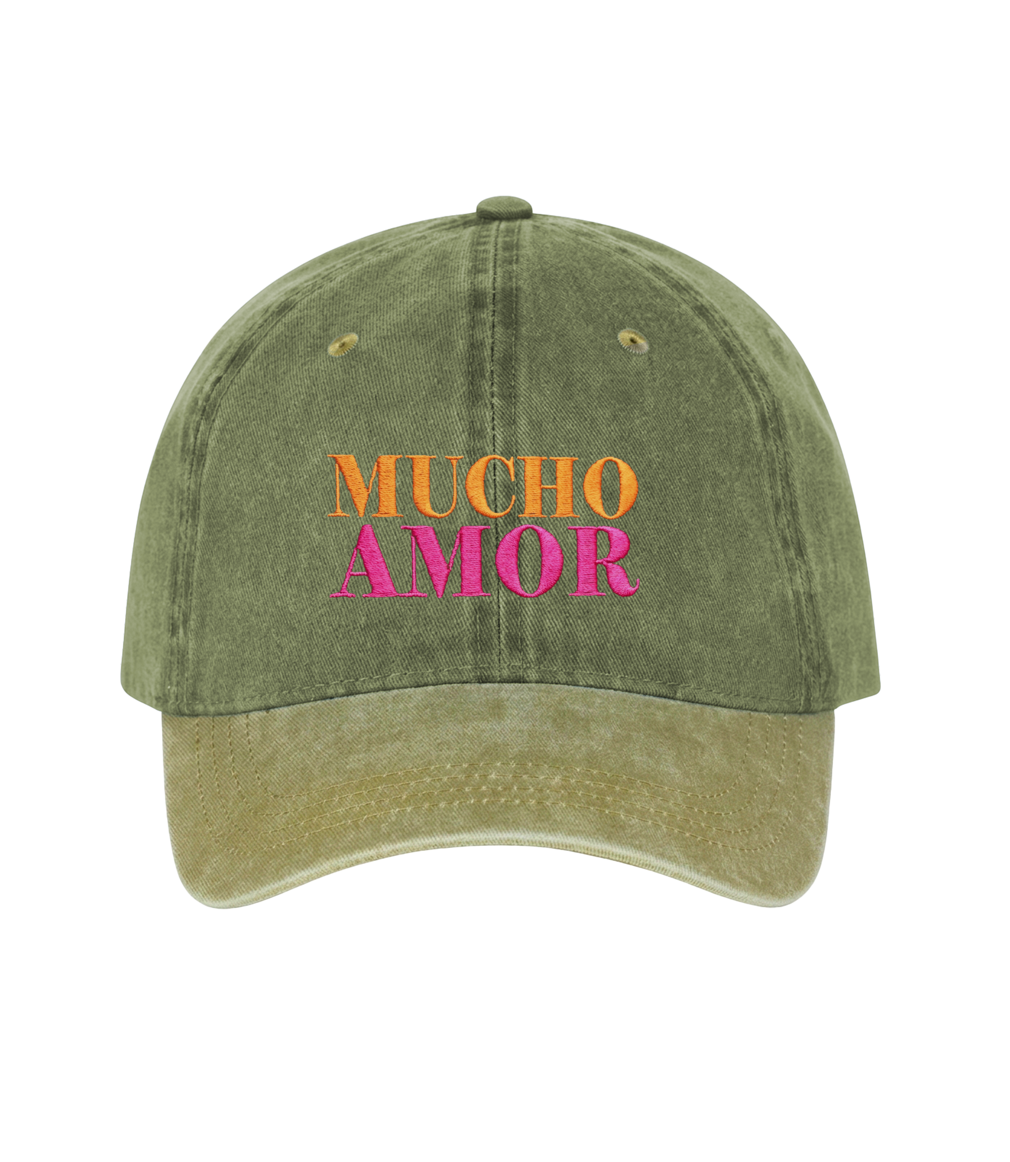 Mucho Amor - Two-Tone Vintage Washed Cotton Cap