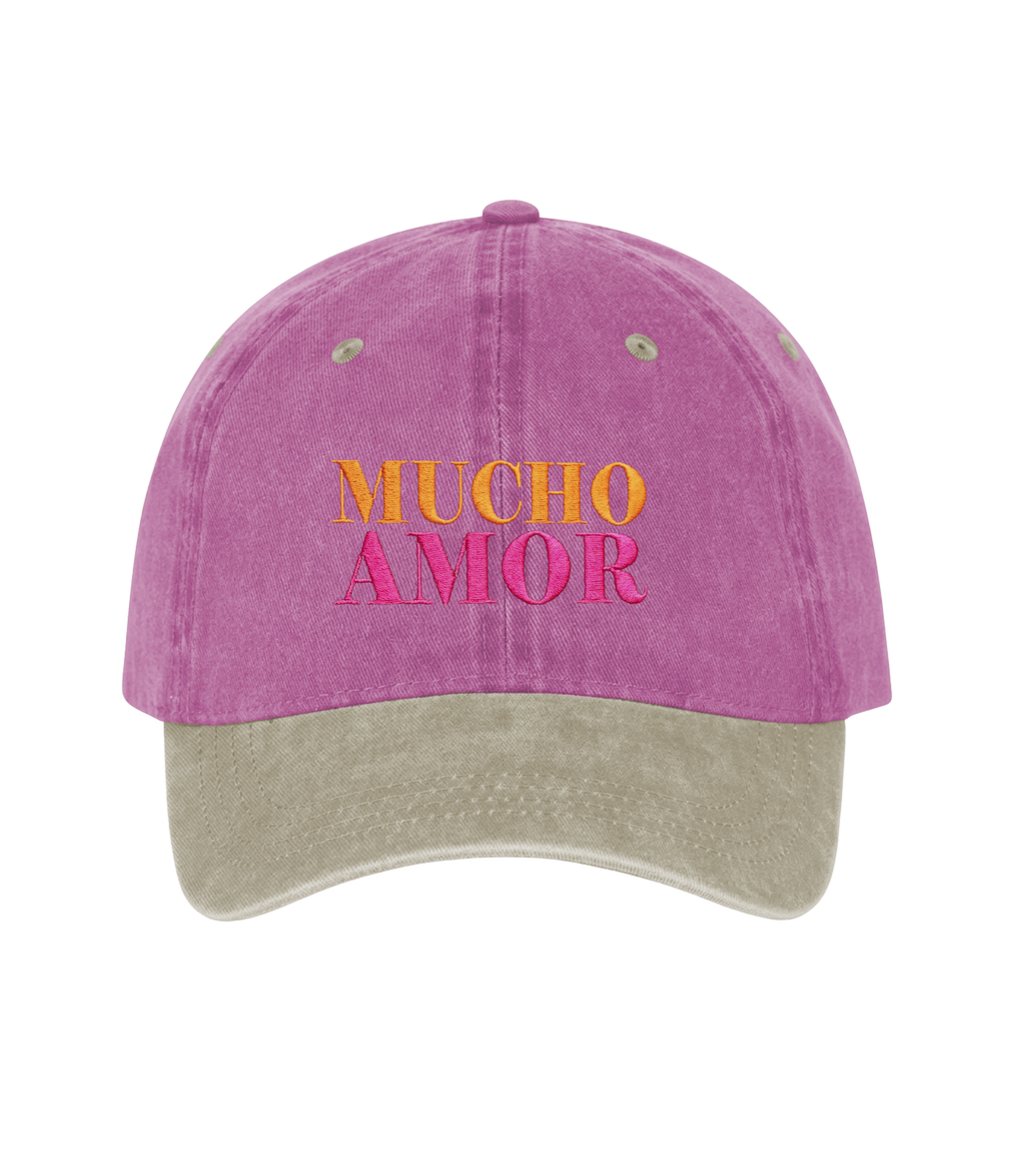 Mucho Amor - Two-Tone Vintage Washed Cotton Cap