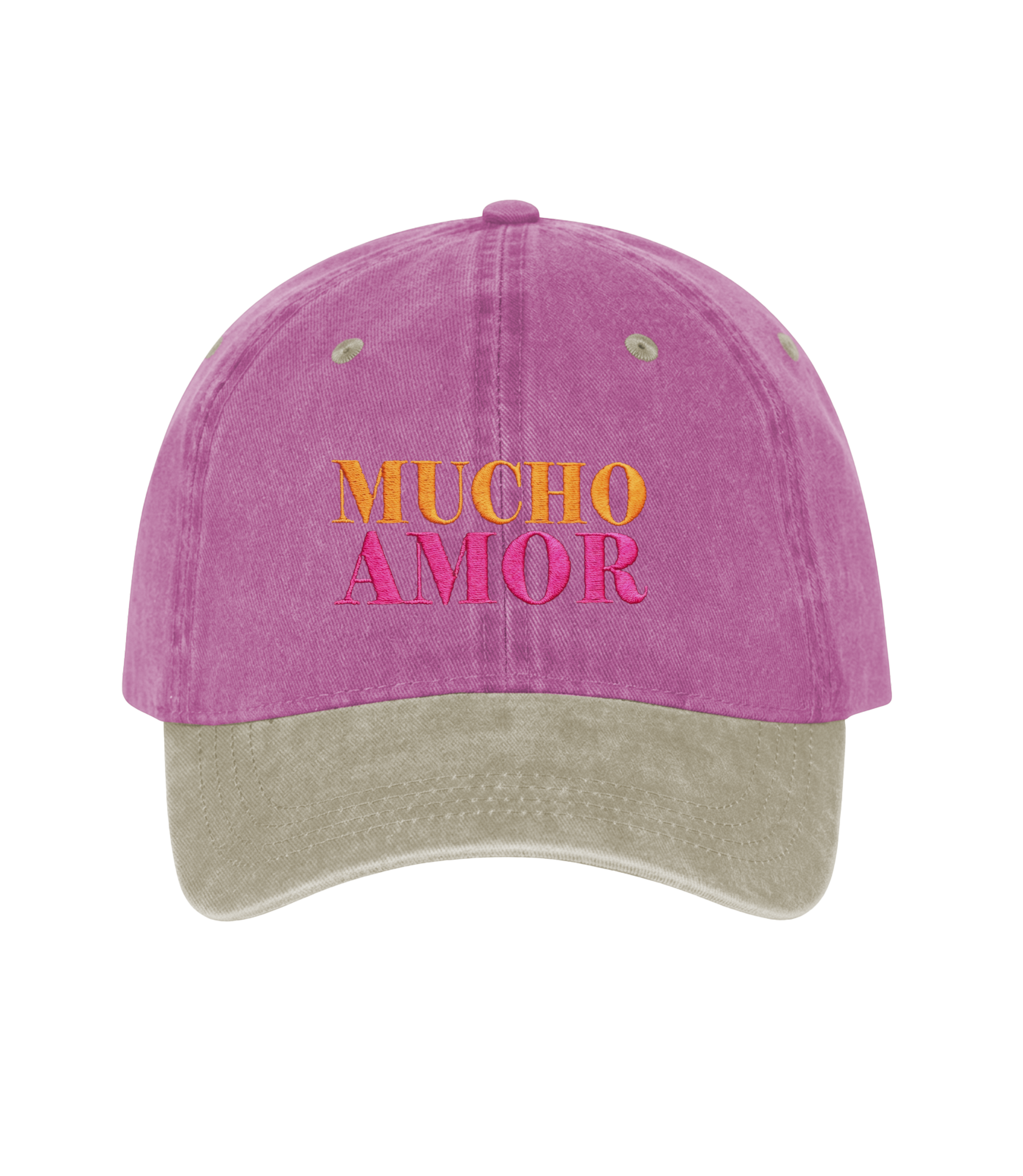 Mucho Amor - Two-Tone Vintage Washed Cotton Cap