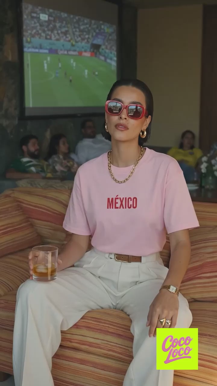 México Red - Camiseta oversize para mujeres
