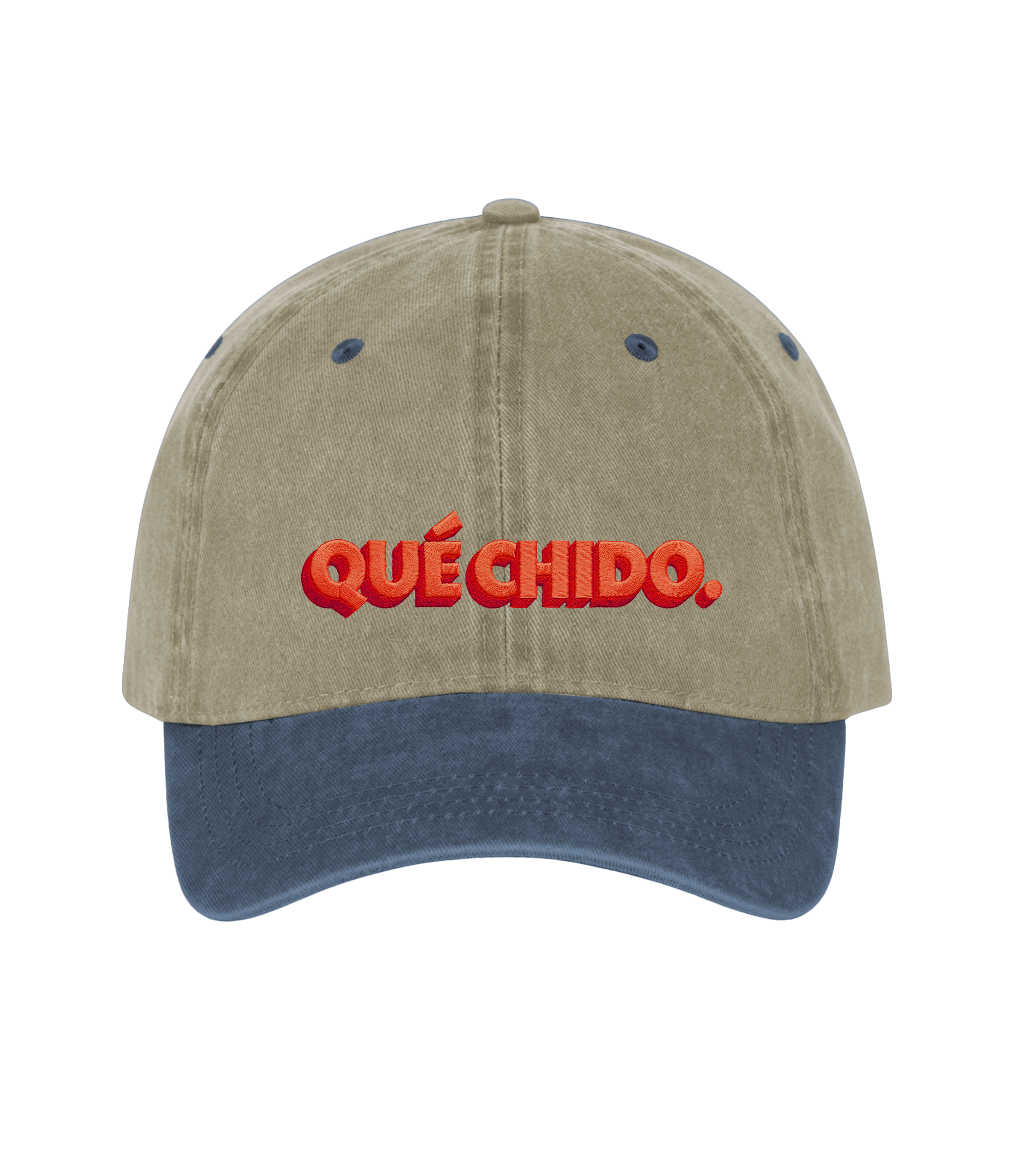Qué Chido - Two-Tone Vintage Washed Cotton Cap