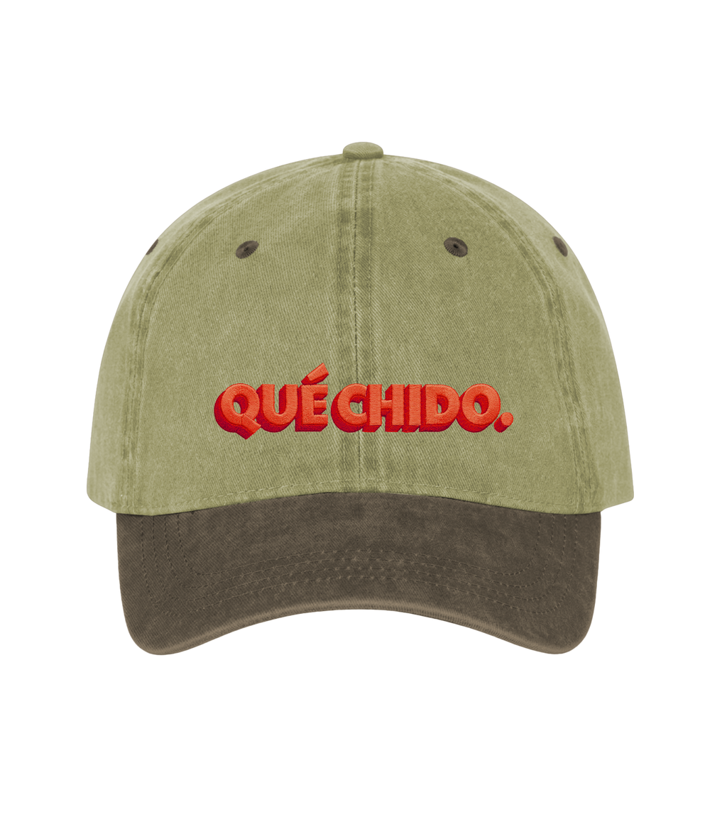 Qué Chido - Two-Tone Vintage Washed Cotton Cap
