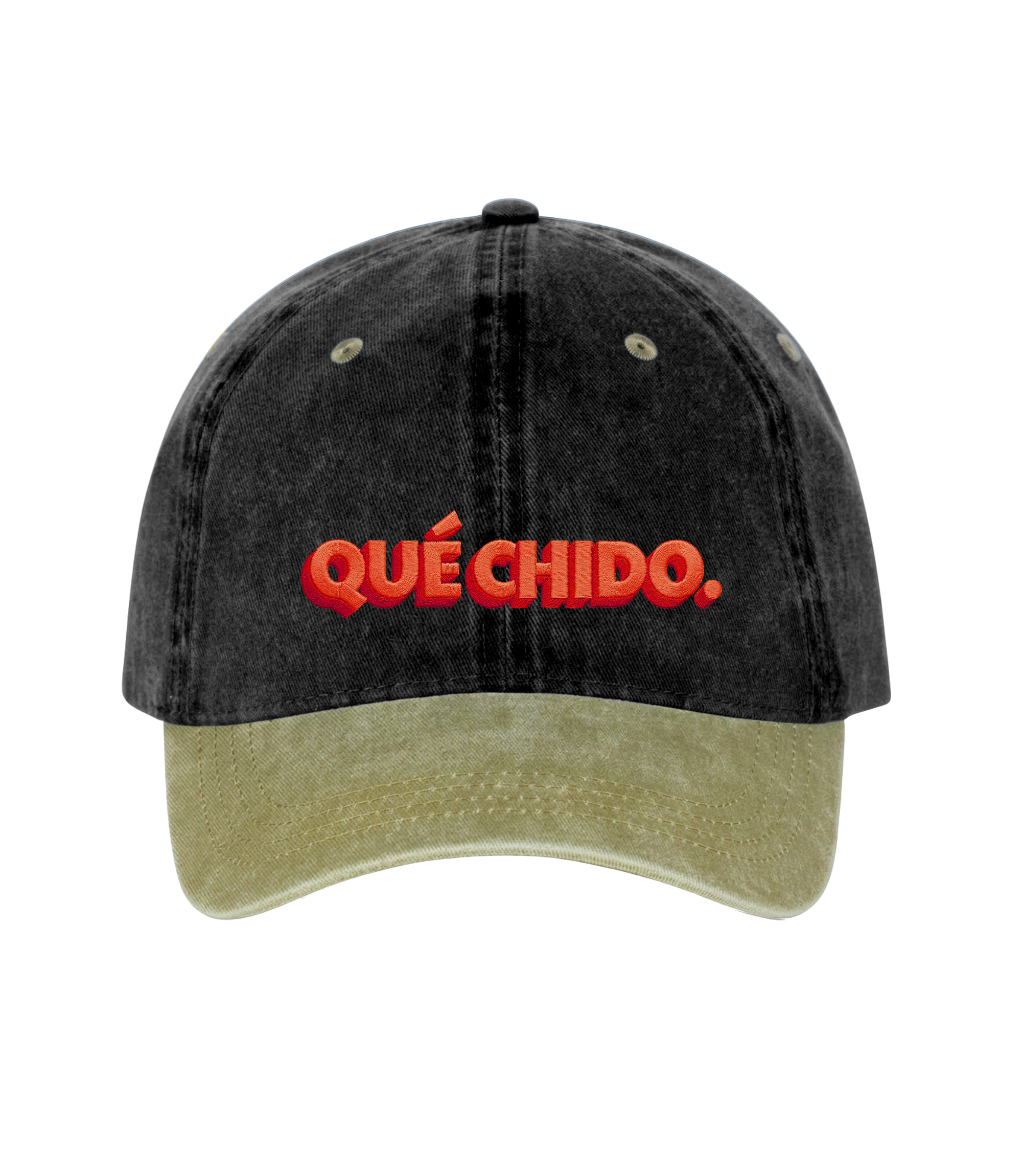 Qué Chido - Two-Tone Vintage Washed Cotton Cap