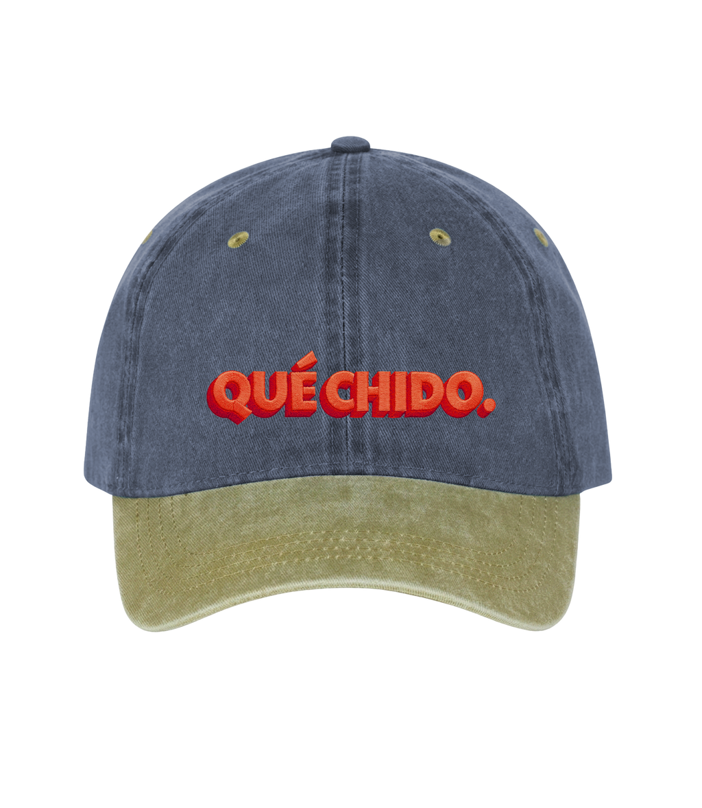 Qué Chido - Two-Tone Vintage Washed Cotton Cap