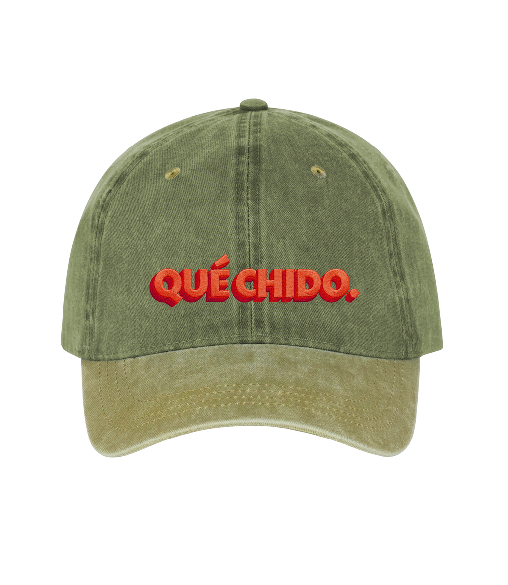 Qué Chido - Two-Tone Vintage Washed Cotton Cap