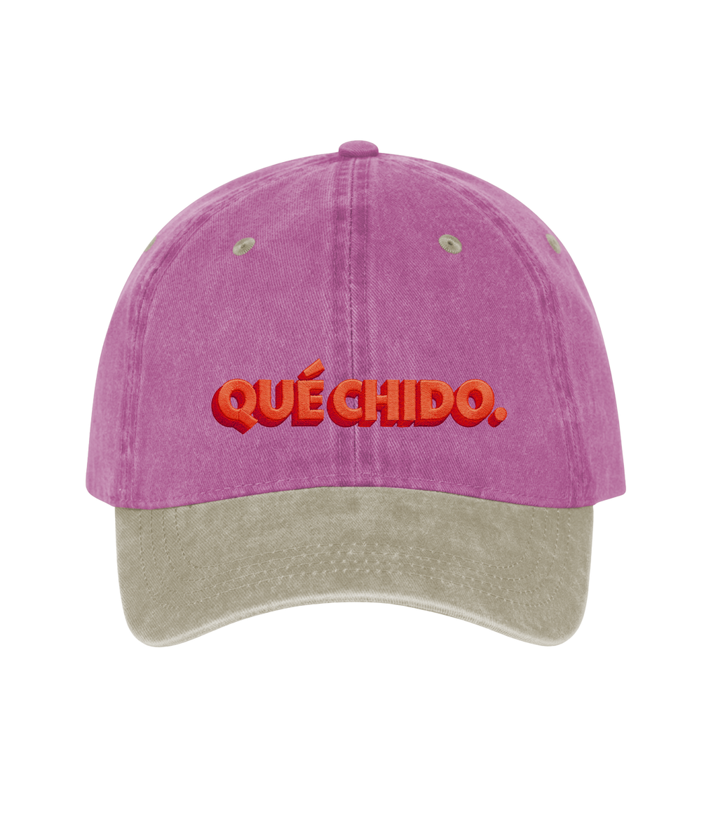 Qué Chido - Two-Tone Vintage Washed Cotton Cap