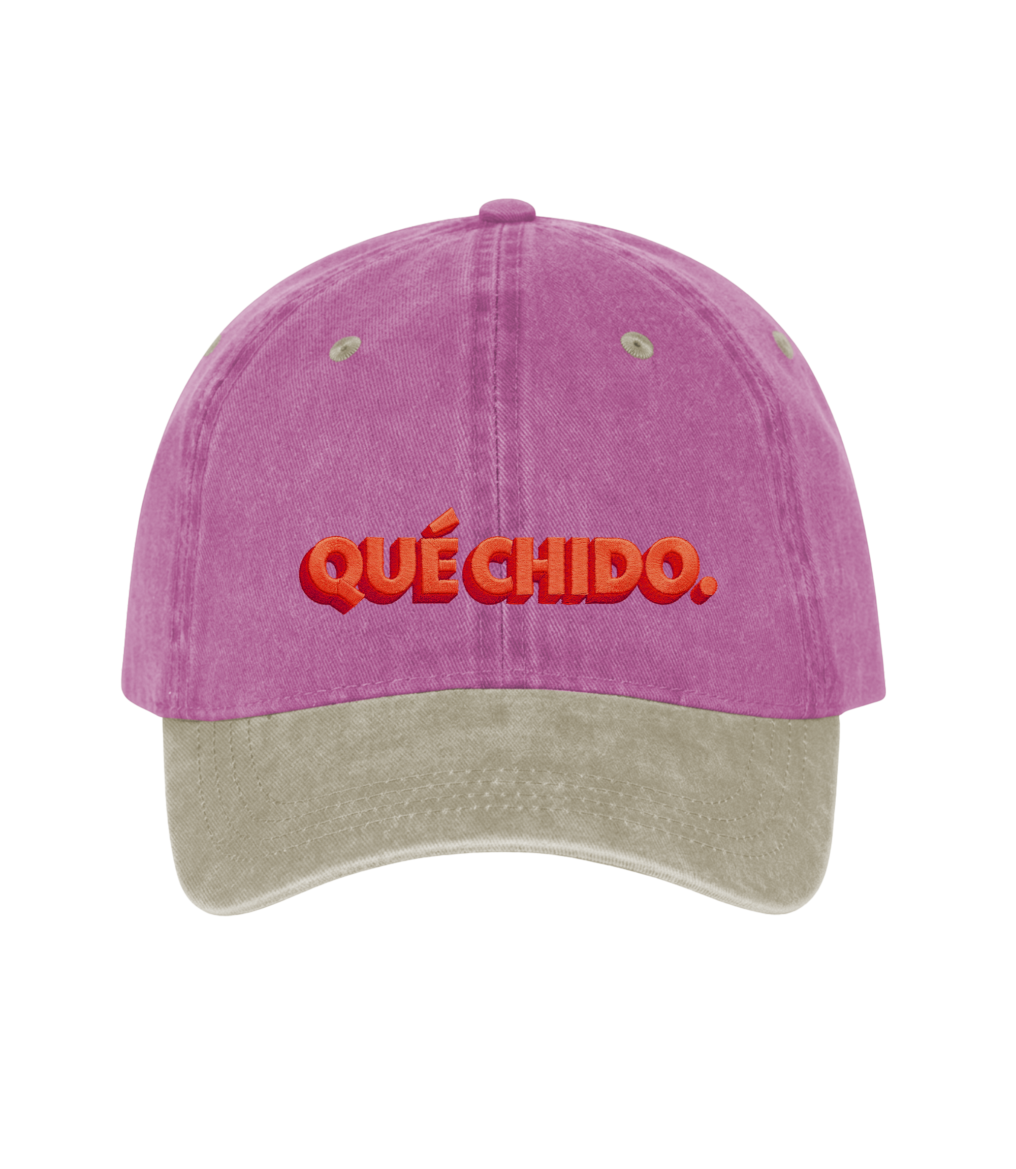Qué Chido - Two-Tone Vintage Washed Cotton Cap