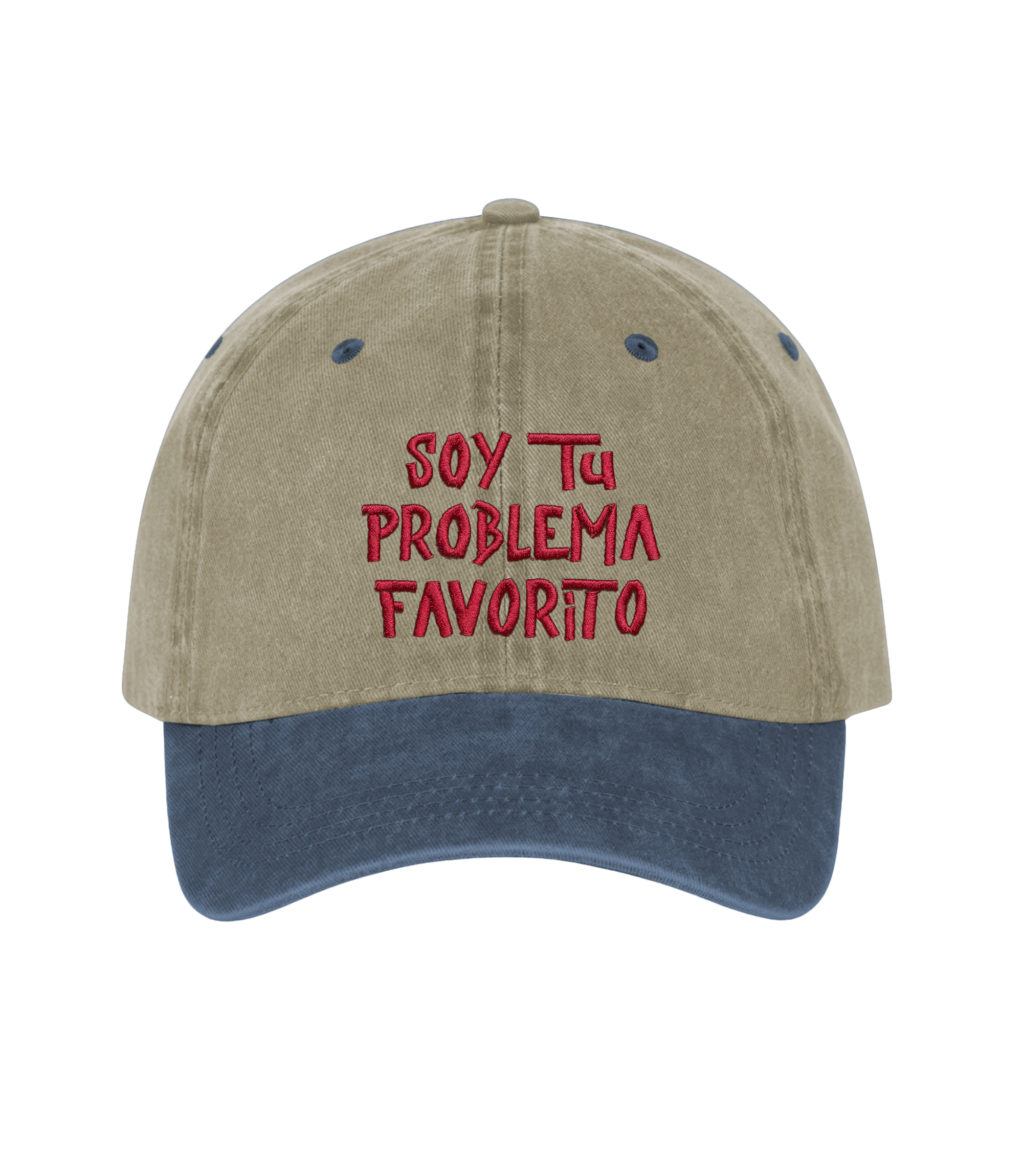 Soy tu Problema Favorito - Two-Tone Vintage Washed Cotton Cap