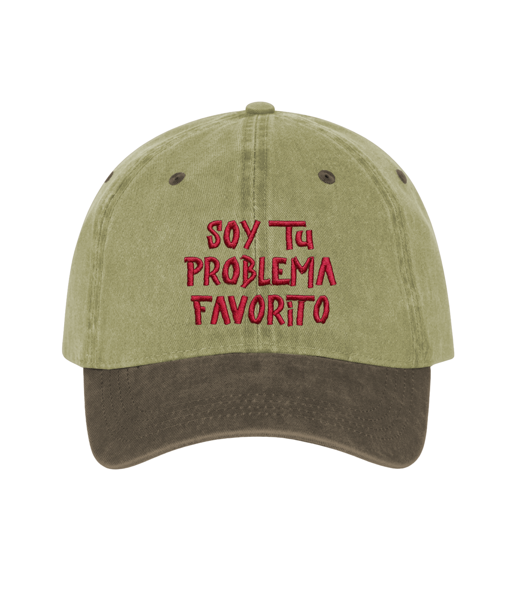 Soy tu Problema Favorito - Two-Tone Vintage Washed Cotton Cap