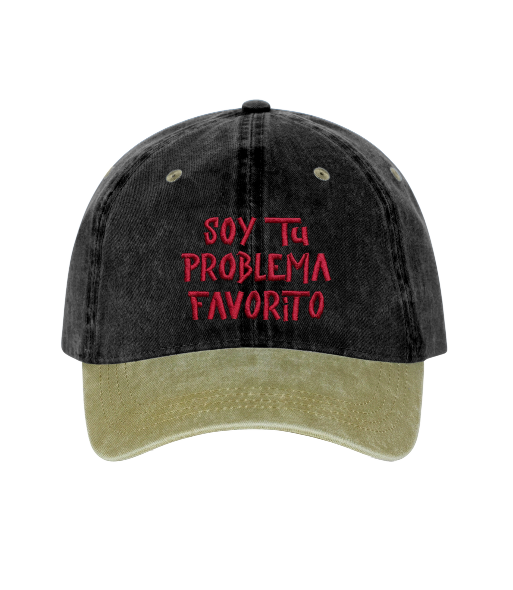 Soy tu Problema Favorito - Two-Tone Vintage Washed Cotton Cap