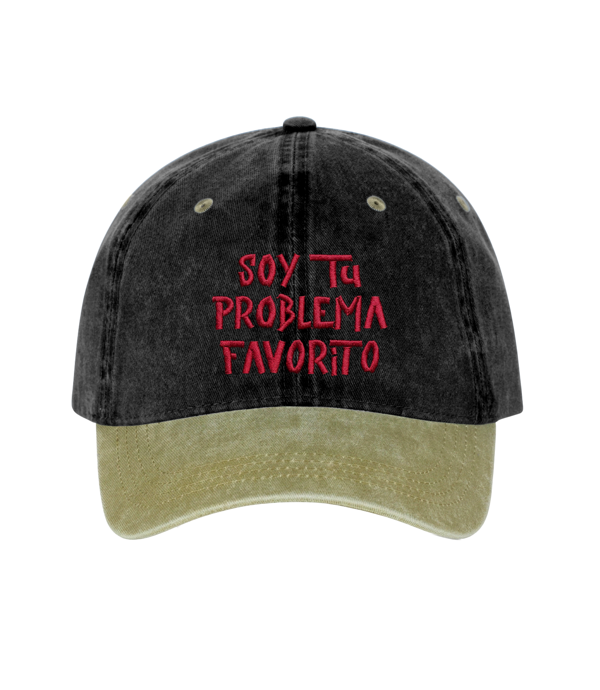 Soy tu Problema Favorito - Two-Tone Vintage Washed Cotton Cap