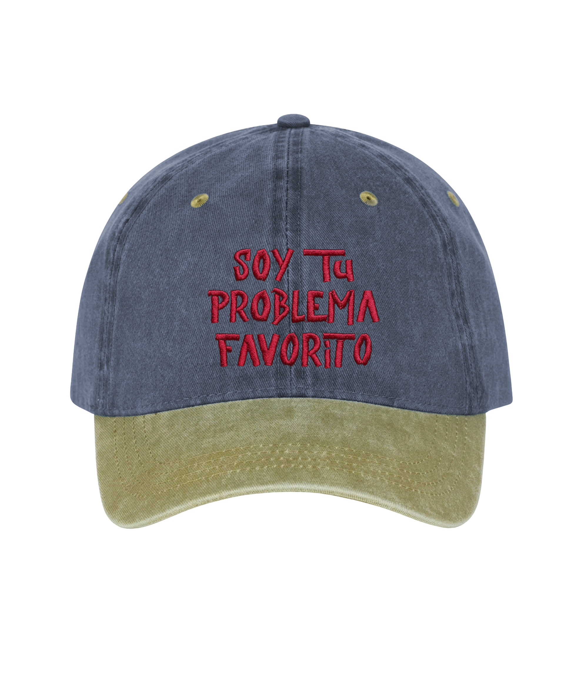 Soy tu Problema Favorito - Two-Tone Vintage Washed Cotton Cap