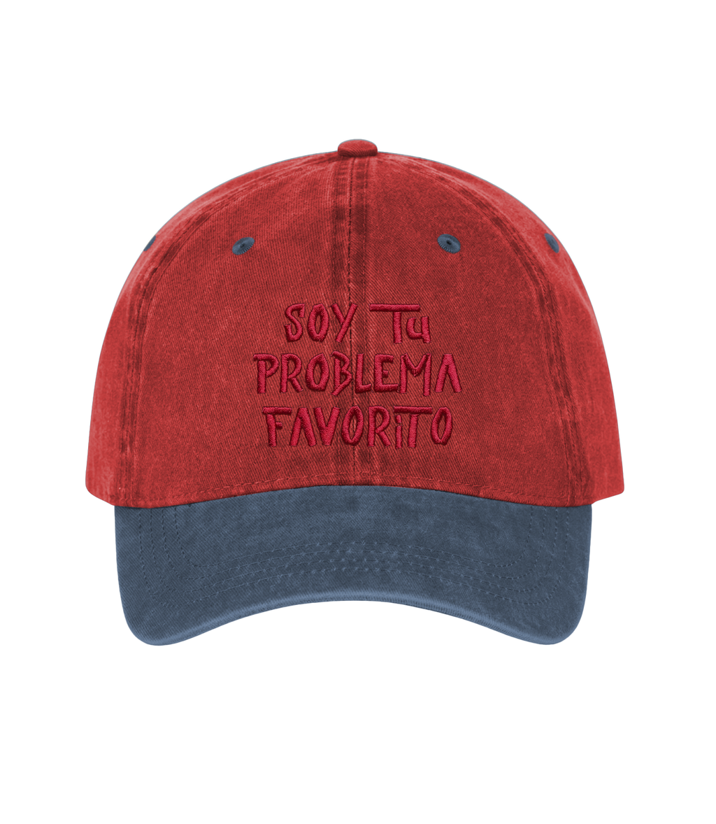 Soy tu Problema Favorito - Two-Tone Vintage Washed Cotton Cap