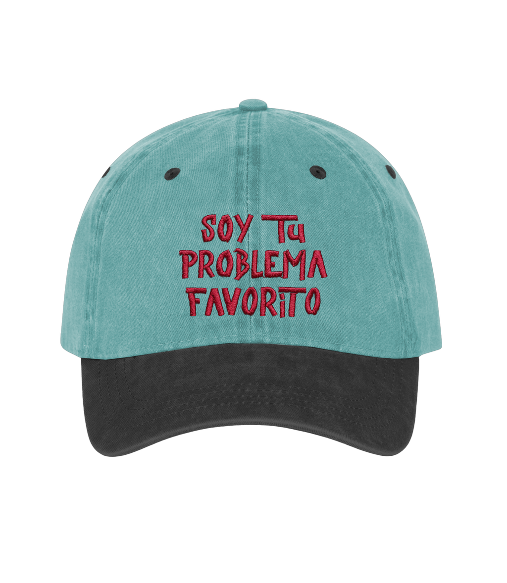 Soy tu Problema Favorito - Two-Tone Vintage Washed Cotton Cap