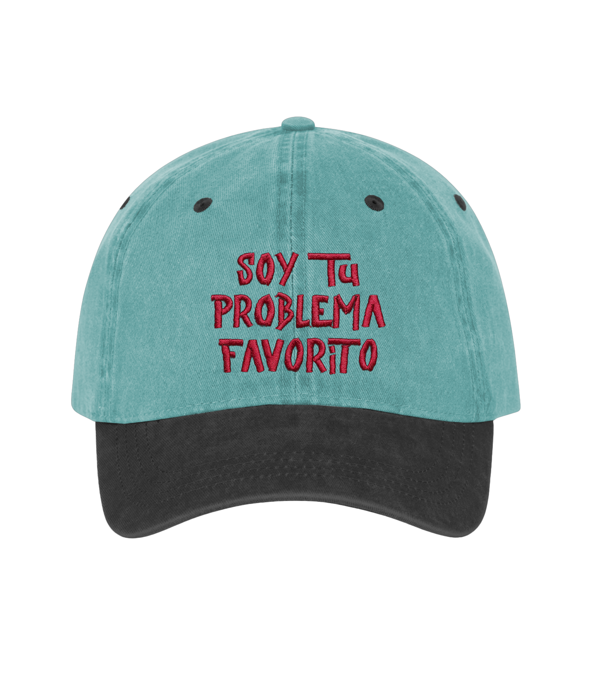 Soy tu Problema Favorito - Two-Tone Vintage Washed Cotton Cap