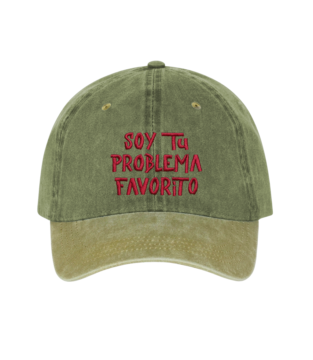 Soy tu Problema Favorito - Two-Tone Vintage Washed Cotton Cap