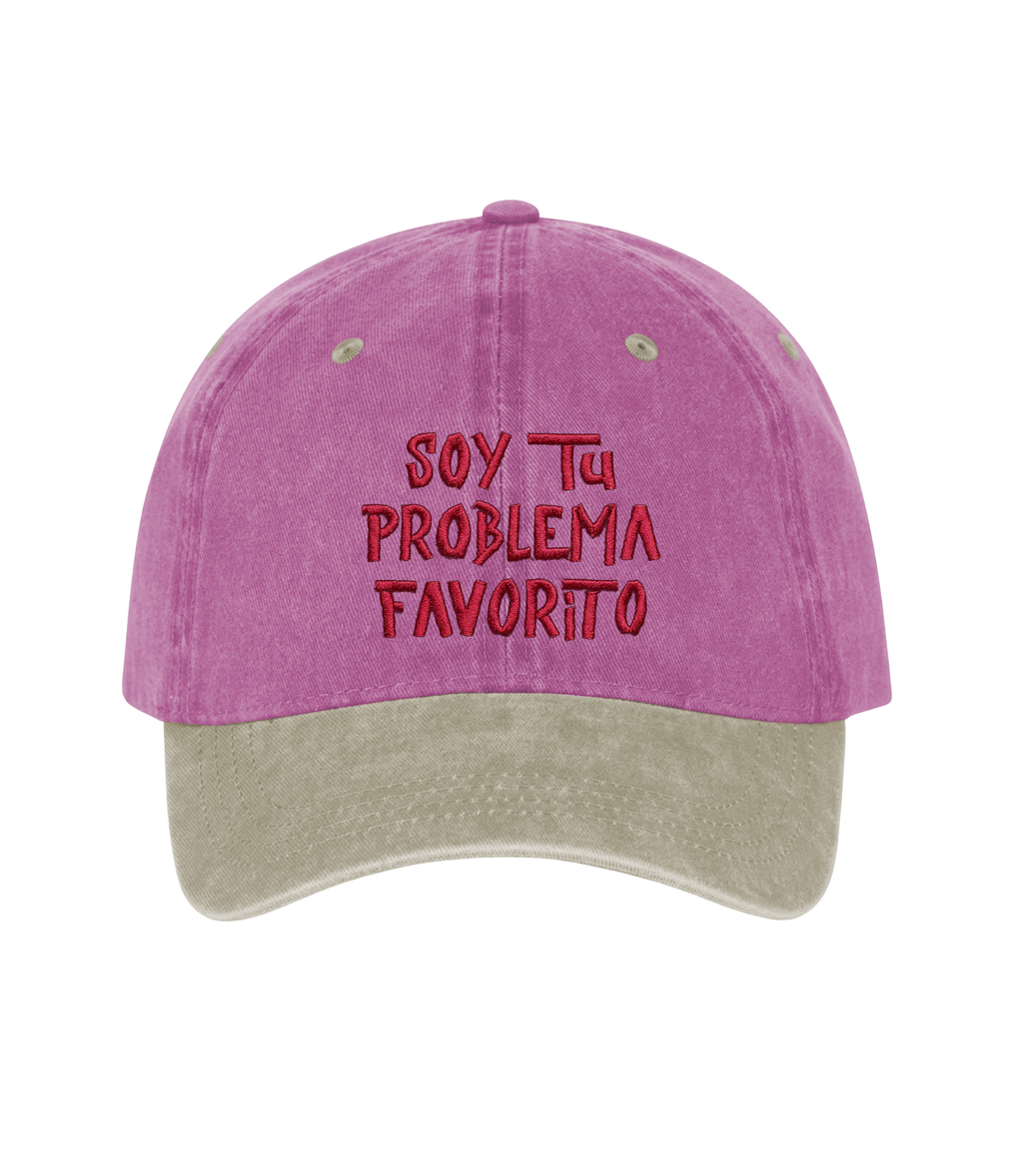 Soy tu Problema Favorito - Two-Tone Vintage Washed Cotton Cap