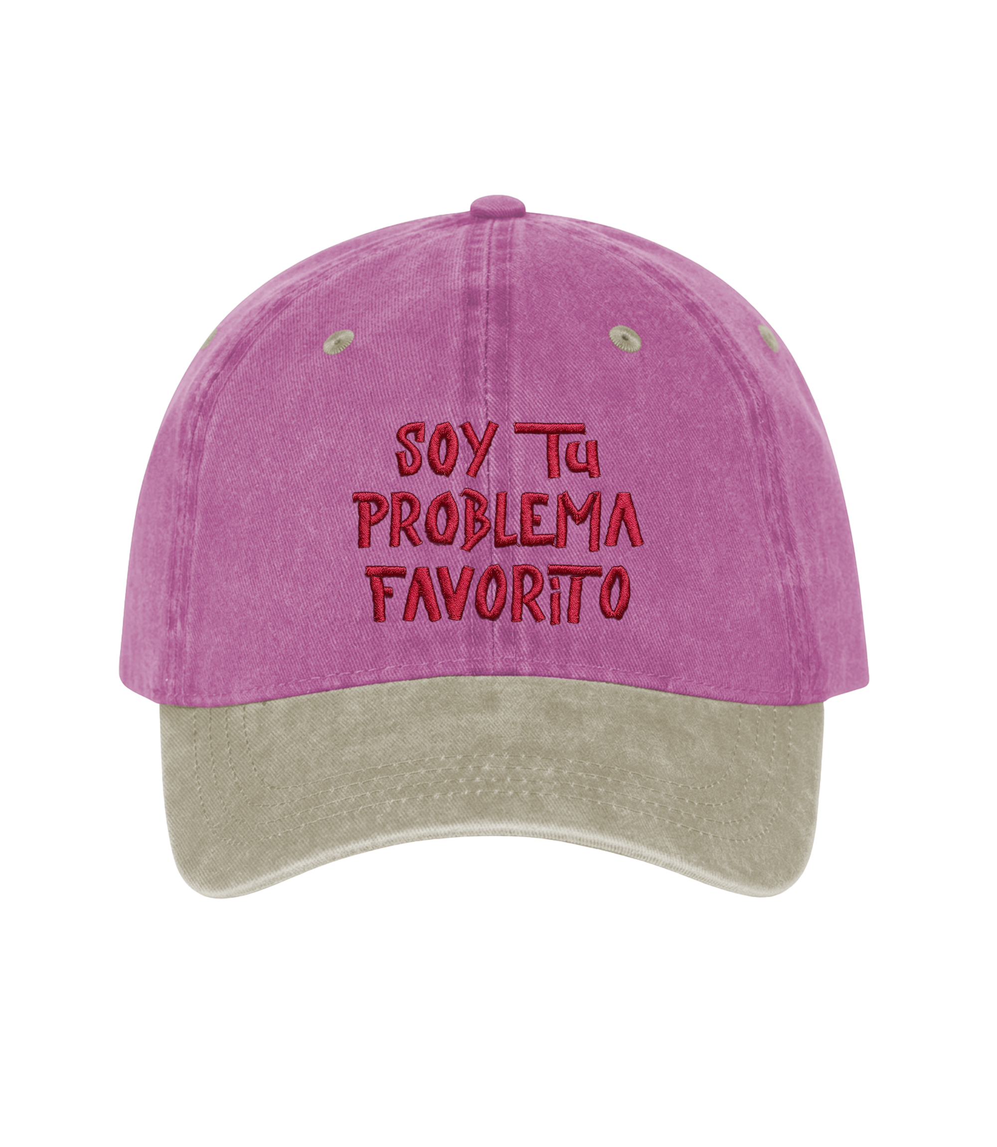 Soy tu Problema Favorito - Two-Tone Vintage Washed Cotton Cap